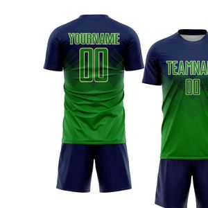Conjunto de Camiseta y Pantalones Cortos de Fútbol con Color Degradado, Transpirable, de Secado Rápido, Uniforme de Entrenamiento para Hombres y Jóvenes - Product Image 3