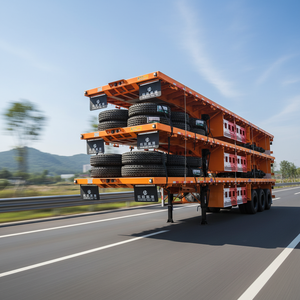 Semirimorchi per il trasporto di Container a pianale 20FT & 40HQ di alta qualità - Product Image 1