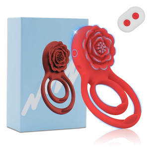 Anello vibrante di precisione Rose Lock per la salute della <span class=keywords><strong>prostata</strong></span> maschile, con telecomando wireless, 10 modalità, USB, per l'allungamento del pene. - Product Image 3