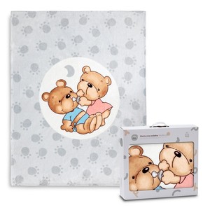 Sedaline letto coperta grigio Mod. Parejita Osos 110x140 Cms sacco a pelo bambino - Product Image 1