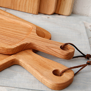 Tabla de cortar de madera estilo japonés, rectangular, de roble, para servir carne, para hotel, café, té, fiestas, frutas, pizza. - Product Image 4