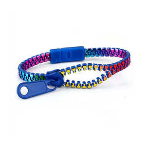 สร้อยข้อมือซิปยางสุดเท่พร้อมตะขอโลหะเครื่องประดับ - Product Image 1