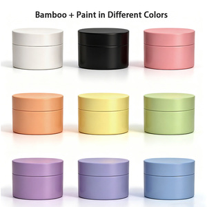 <span class=keywords><strong>Pot</strong></span> à poudre libre en <span class=keywords><strong>bambou</strong></span> blanc, portable, avec tamis, pour le voyage et le stockage d'échantillons cosmétiques - Product Image 4