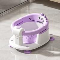 Siège de bain pour bébés de 6 mois et plus, avec ventouses, design ouvert, amovible, antidérapant, facile à nettoyer, en plastique