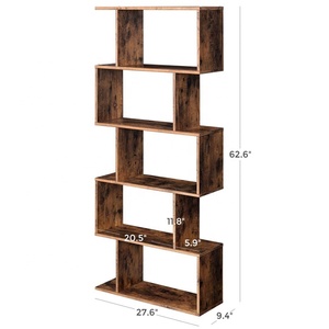 Estantería de <span class=keywords><strong>madera</strong></span> marrón, decoración rústica independiente - Product Image 3