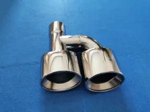 Silenciador doble ovalado de acero inoxidable para mercedes-benz W164, Clase e, Clase c, AMG 304