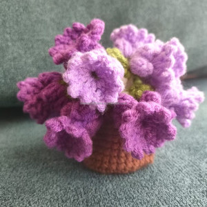 Ramo de Flores de Ganchillo: Girasol, Rosa, Lirio de los Valles, Flor del olvido, Posavasos para Maceta, Regalo para el Día de la Madre, Regalo de Graduación para Profesoras, Largo - Product Image 5