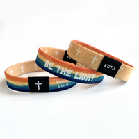 Bracelet élastique RFID NFC FM1108 Ntag 213 Ntag 215 Ntag216 ICODE SLIX avec logo personnalisé et messages positifs