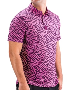 Camiseta de Golf Personalizada Sublimada de Gran Tamaño para Hombre, Tejida, Absorbente de Humedad, con Estampado Clásico de Camuflaje - Product Image 4