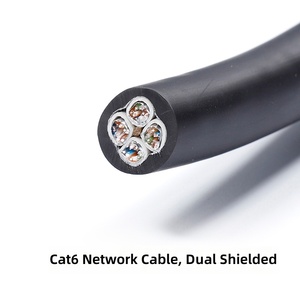 สายเคเบิลเครือข่าย CAT6 4 ช่องสัญญาณ ทองแดง 0.55 มม. SFTP ป้องกันสองชั้น สายเคเบิลกล่องสเตจ สายเคเบิลสำหรับการแสดง แบบม้วน หลายช่องสัญญาณ - Product Image 4