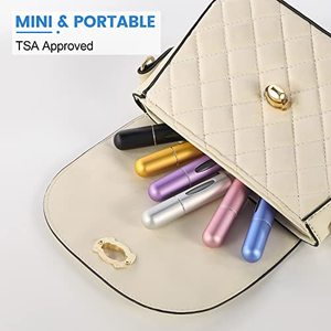 Sang Trọng Xách Tay 5Ml Thủy Tinh Nước Hoa Atomizer Tái Sử Dụng Du Lịch Kích Thước Rỗng Refillable Mini Phun Chai Nhôm Cổ Áo Kim Loại Cơ Sở - Product Image 6