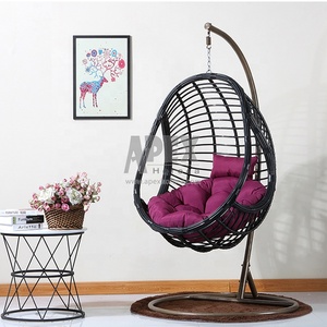 En métal En Osier Coussins En Forme De Balançoire Extérieure Patio Suspendu Double Siège En Rotin <span class=keywords><strong>Pas</strong></span> <span class=keywords><strong>Cher</strong></span> Chaise D'oeuf Avec Support - Product Image 6
