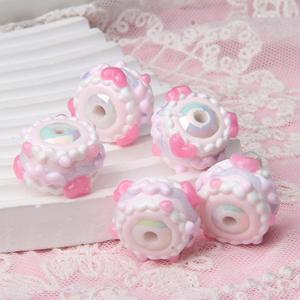 ลูกปัดอะคริลิคสีทาด้วยมือแบบ DIY ทำมือหลวมห่วงโซ่โทรศัพท์มือถือปากกาแขวนในรถยนต์ลูกปัดวาดมือน่ารัก - Product Image 6