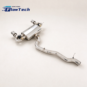 Échappement arrière à soupapes FlowTech en acier inoxydable avec soupape électronique pour Audi TT MK3 2.0T, amélioration des performances - Product Image 2