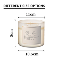Bougie parfumée à la soja de luxe avec logo personnalisé, disponible en plusieurs tailles (6/8/10 oz) avec un coffret cadeau exquis pour la décoration de la maison