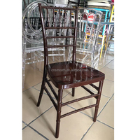 Chaise empilable en plastique couleur chocolat marron Chiavari pour mariage, salle à manger moderne, bar à domicile, mobilier commercial, chaise de qualité