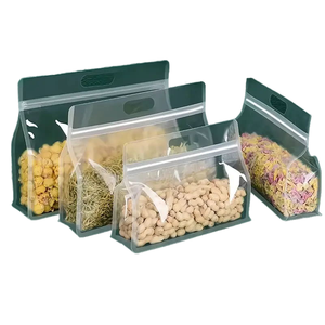 Bolsa con Cierre de PET de Grado Alimenticio, Transparente, con Base, para Almacenamiento de Chicles, Bocadillos, Nueces y Dulces - Product Image 1