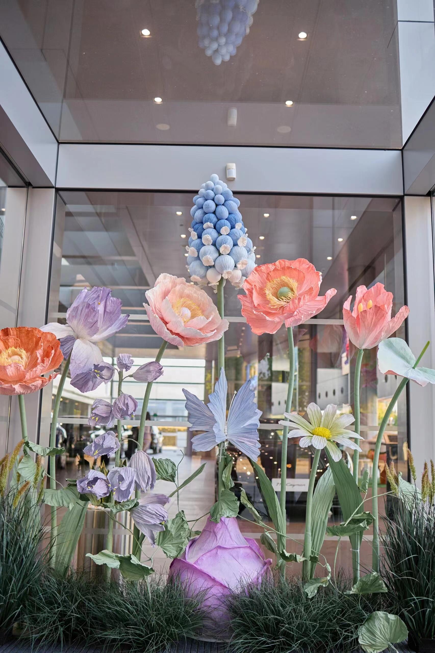 Senior Blumenmuster High-End Handgemachte Blumen Mohn Gnseblmchen Set  riesige knstliche Blumen fr Shop Dekoration Fenster Display