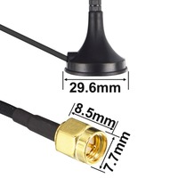 Antenne WIFI extérieure 2.4G 5.8G double bande avec base magnétique, gain 3DBi, 50 Ohm, antenne verticale pour routeur, caméra, amplificateur de signal