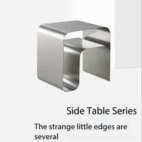 Table basse simple intégrée en acier inoxydable, durable, avec rangement pour magazines, pour salon, meubles de salon