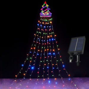 Guirlande lumineuse <span class=keywords><strong>solaire</strong></span> à 350 LED, effet cascade d'<span class=keywords><strong>étoile</strong></span>s, effet pluie de météores, pour jardin, maison, fête, promotion de vacances, vente - Product Image 2