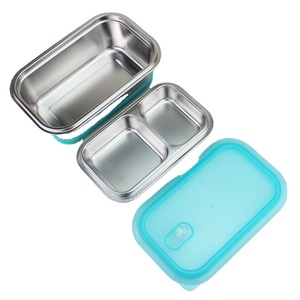 Eco Freundliche 304 Edelstahl Lunch <span class=keywords><strong>Box</strong></span> <span class=keywords><strong>2</strong></span> Schicht <span class=keywords><strong>2</strong></span> Fach Luncn Bento <span class=keywords><strong>Box</strong></span> Für Kinder - Product Image 5