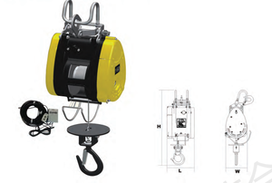 Alat Angkat Tali Kawat Listrik Mini Tipe DU Portabel Kapasitas 75-500 KG Aplikasi Luas Berat 8-28 KG - Product Image 2