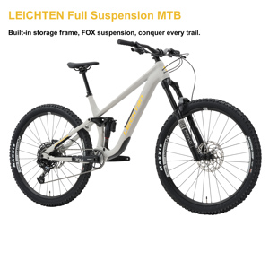 Bicicleta de Montaña LEICHTEN de Aluminio con Suspensión Completa, Almacenamiento en el Cuadro, Amortiguador FOX, Personalización OEM Disponible - Product Image 1
