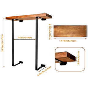 Estante de baño montado en la pared de doble poste Organizador de almacenamiento de toallas domésticas de metal Almacenamiento y decoración de baño pequeño - Product Image 5
