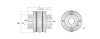Moteur à vis sans fin en aluminium à couple élevé Nobengr, structure à disque flexible, accouplement à bride, alésage 16-105 mm, vitesse maximale 2000 tr/min