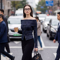 Nuevo Suéter de Punto con Cuello Bardot para Mujer, Otoño-Invierno, Ajustado, Color Sólido, Estilo Off Shoulder