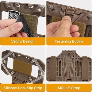 Soporte táctico para teléfono, montado en el pecho, plegable, con liberación con un solo toque, para uso militar y ciclismo - Product Image 4