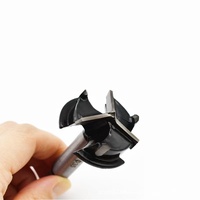 Foret hélicoïdal en acier à haute teneur en carbone de 35 mm, 3 dents, pointes Forstner, finition oxyde noir, longueur totale de 50 mm, pour perçage de trous dans le bois