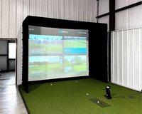 Carpa de golf Precio barato Recinto Simulador de golf Pantalla Proyección interactiva Rectangular para interior AR Juego de golf para entrenamiento