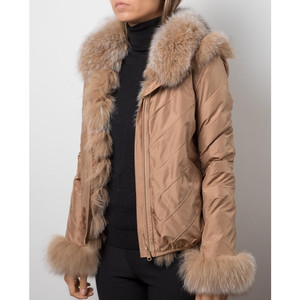 Women Winter Fox Fur Coat Jacket New Warm Female Double Side <strong>Sleeves</strong> <strong>Detachable</strong> Vest Parka CT261 - Product Image 5