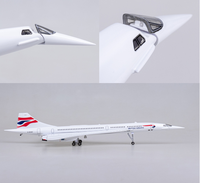 Modèle d'avion Concorde British Airways à l'échelle 1/125 de 50 cm, avion Concorde britannique, personnalisation possible