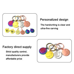 Etiquetas de Metal con logotipo personalizado para perro, nombre de identificación de mascota grabado, Collar, forma personalizada, gran oferta - Product Image 5