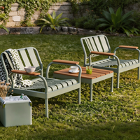 Ensemble de table et chaises en métal pour patio extérieur, jardin, villa, balcon, meubles de salle à manger pour cour, résistant à la rouille, imperméable