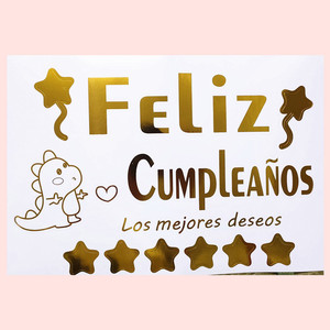 San Valentín <span class=keywords><strong>amor</strong></span> felicitaciones Feliz cumpleaños carta español Bobo globo pegatinas globos pegatina Feliz Cumpleanos - Product Image 3