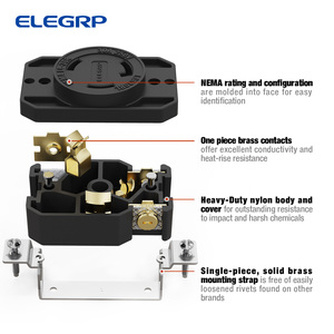 Adeguata Cablaggio Camera Wallbox Corpo Compatto Design Permette 30a 250v Twist-lock Presa - Product Image 3