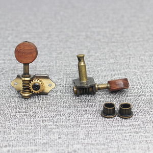Accordeurs de ukulélé 2R2L faits à la main en bronze <span class=keywords><strong>antique</strong></span> avec bouton en bois d'acacia pour ukulélé 4 cordes - Product Image 5