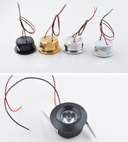 Mini spot lumineux 40 mm 20 mm, lampe à LED mince, ampoule 12 V ou 24 V CC, 1 W, éclairage encastré super lumineux