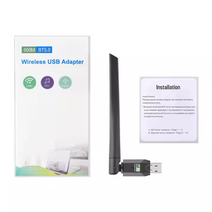 BT 5.0 USB <span class=keywords><strong>Wifi</strong></span> Adapter Dual Band <span class=keywords><strong>Card</strong></span> mạng 600m <span class=keywords><strong>wifi</strong></span> Dongle với bên ngoài 2 trong 1 Bộ chuyển đổi không dây - Product Image 5
