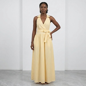 Robe d'été <span class=keywords><strong>grande</strong></span> <span class=keywords><strong>taille</strong></span> pour <span class=keywords><strong>femme</strong></span>, col halter, dos nu, pour les vacances, robe bohème tie-dye - Product Image 4