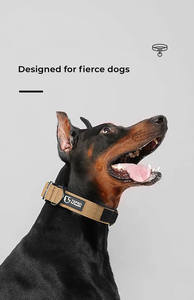 Yüksek kalite ağır Metal toka dayanıklı taktik köpek tasması köpek tasması büyük köpekler için naylon pet yaka - Product Image 6