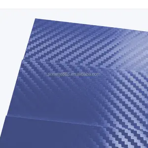경찰 블루 탄소 섬유 Kydex 시트 = 2MM 열가소성 플레이트 DIY 재료