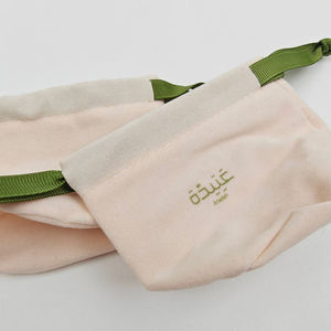 Pochette à bijoux en velours de coton imprimée à l'écran avec logo personnalisé, sac cadeau luxueux et doux pour cosmétiques, bougies, emballage INFFY modèle 10 - Product Image 3