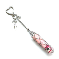 Manna Vintage dessin animé à la mode métal maille filet maquillage miroir brillant à lèvres porte-rouge à lèvres sac breloque porte-clés promotionnel