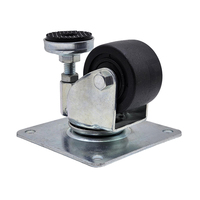 Roulettes pivotantes de 2,5 pouces en PP, robustes, réglables en hauteur avec pieds horizontaux pour tables, machines et meubles