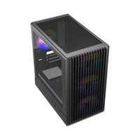 Boîtier Gamer ATX Mid-Tower au Design Simple, Châssis PC de Jeu Haute Performance avec Flux d'Air Optimisé et Panneau Latéral en Acier
